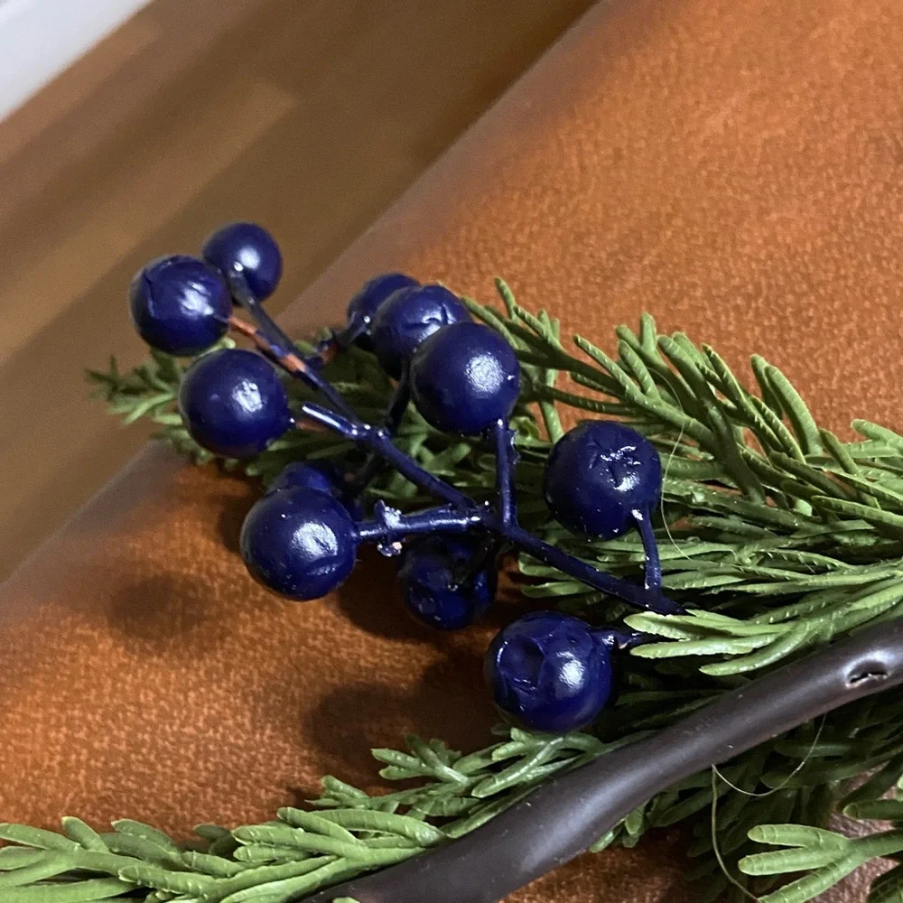 Martha Stewart Festive Green and Purple Garland winter Christmas.
